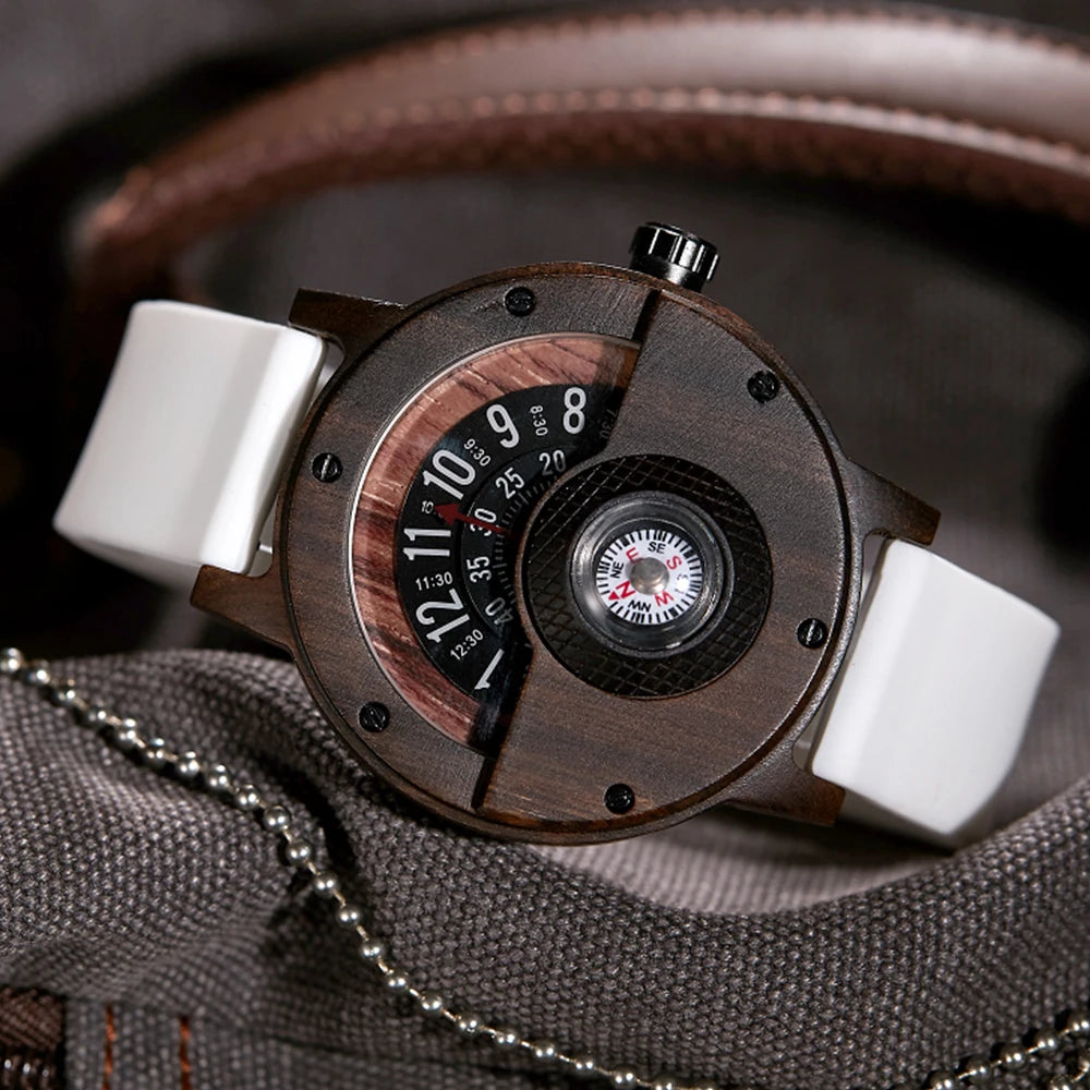 The Compass Heritage™ | Handcrafted Walnut Wood Watch