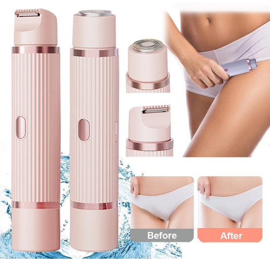 Painless Electric Bikini Trimmer & Facial Hair Remover - Portable Rechargeable Epilator for Women