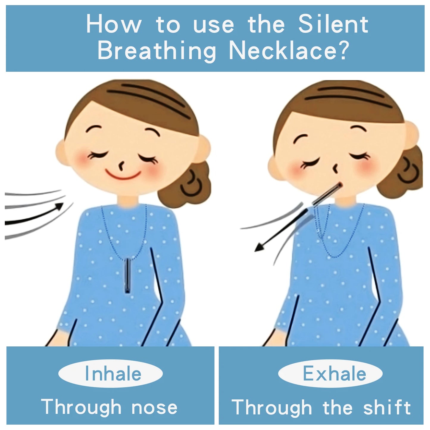 BreathFlow™ - Mindful Breathing Necklace for Concentration & Breathwork