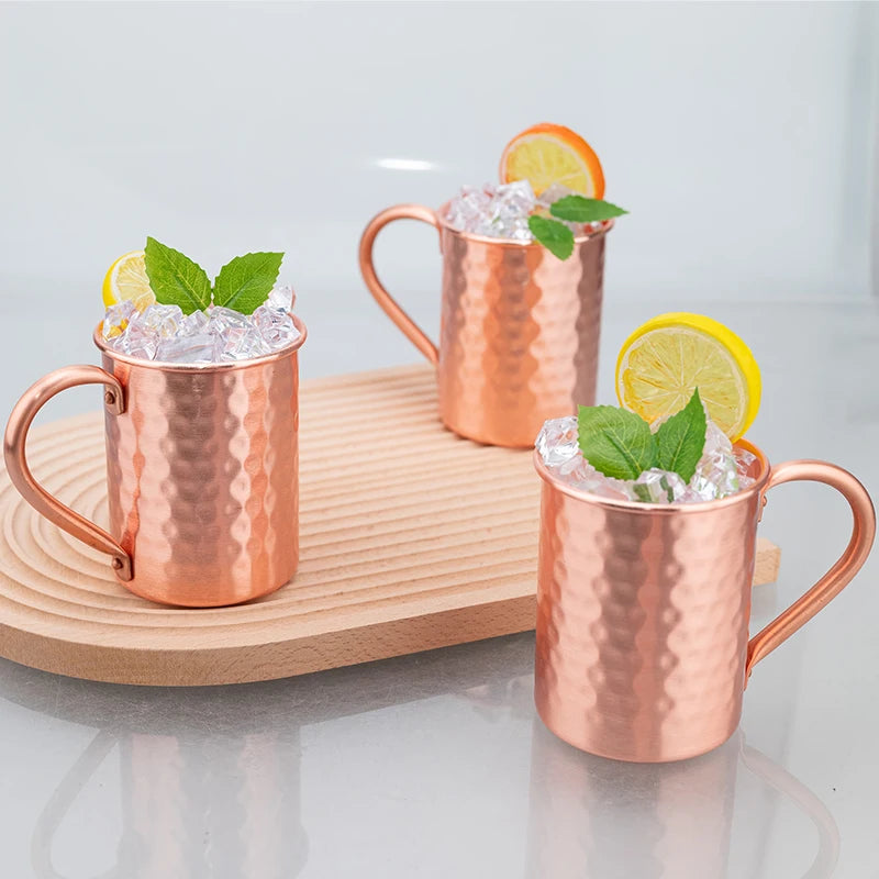 CopperMule™ Pure Copper Moscow Mule Mugs Set | 100% Solid Copper Ayurvedic Drinkware - 1/2/3/4 Pack
