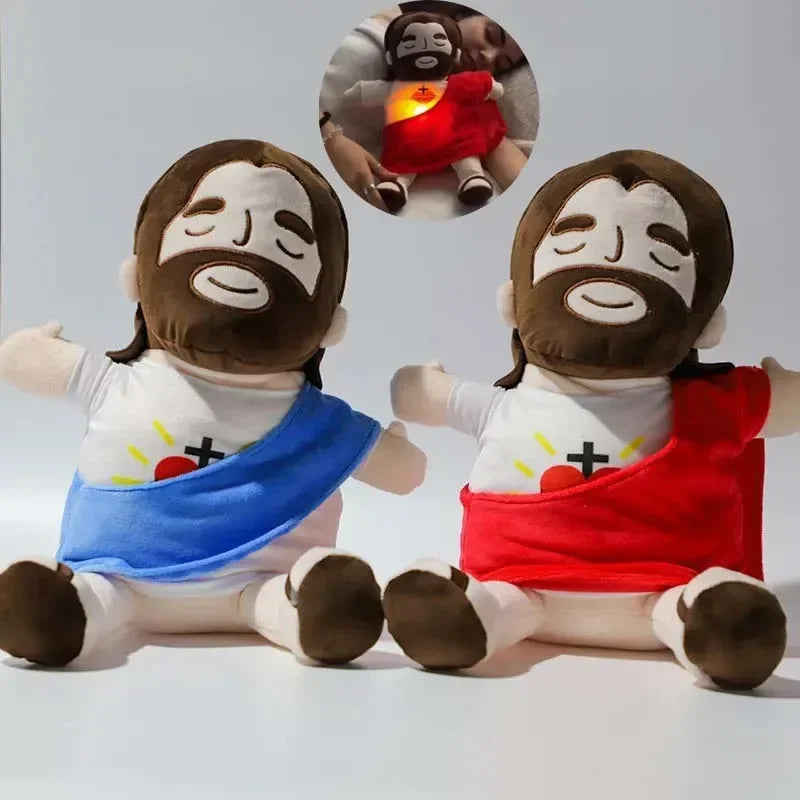 SacredHug™ - Plush Jesus Doll with Light & Music for Spiritual Comfort
