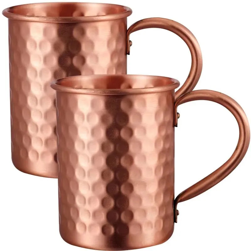 CopperMule™ Pure Copper Moscow Mule Mugs Set | 100% Solid Copper Ayurvedic Drinkware - 1/2/3/4 Pack