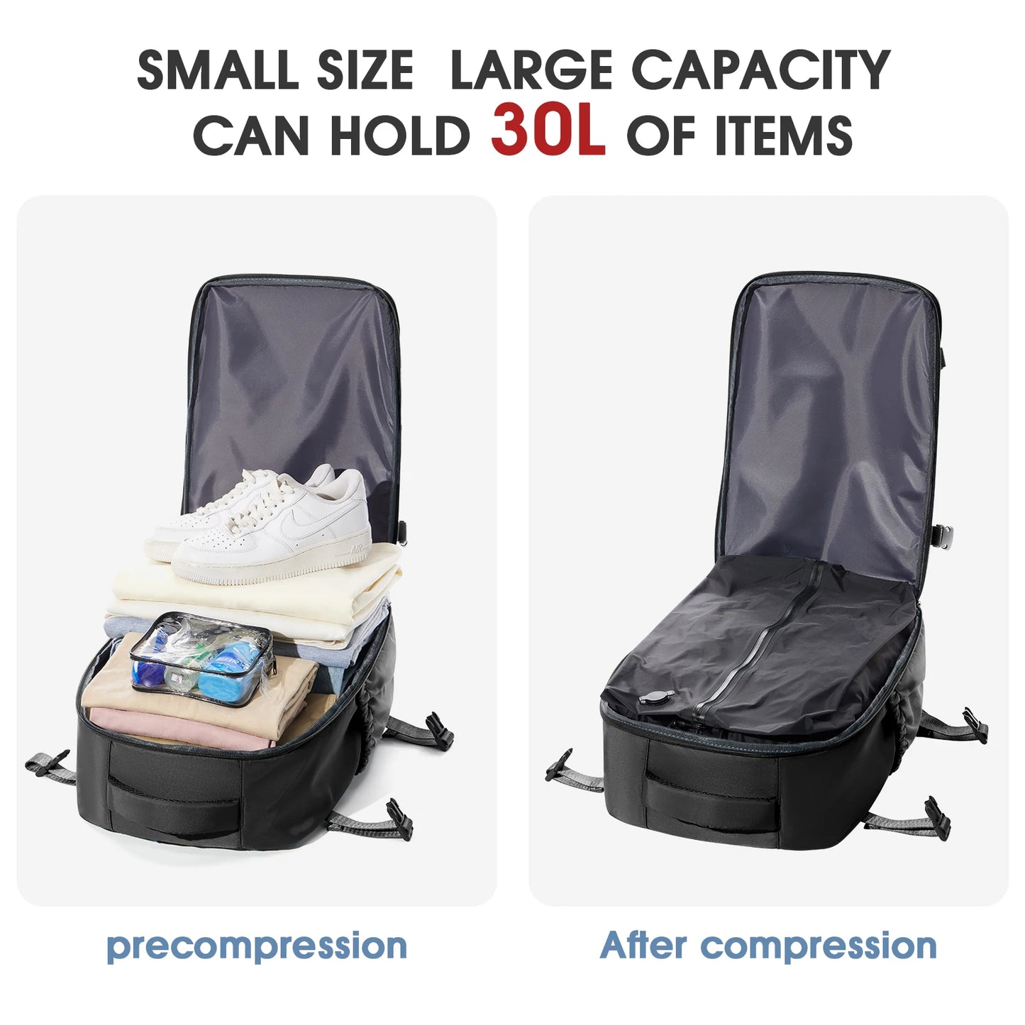 Luxury Compression Travel Backpack – Premium Design + Pump Included