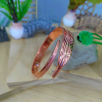 Roman Empress Copper Wing Cuff - Ancient Power Symbol for Modern Dominance & Confidence