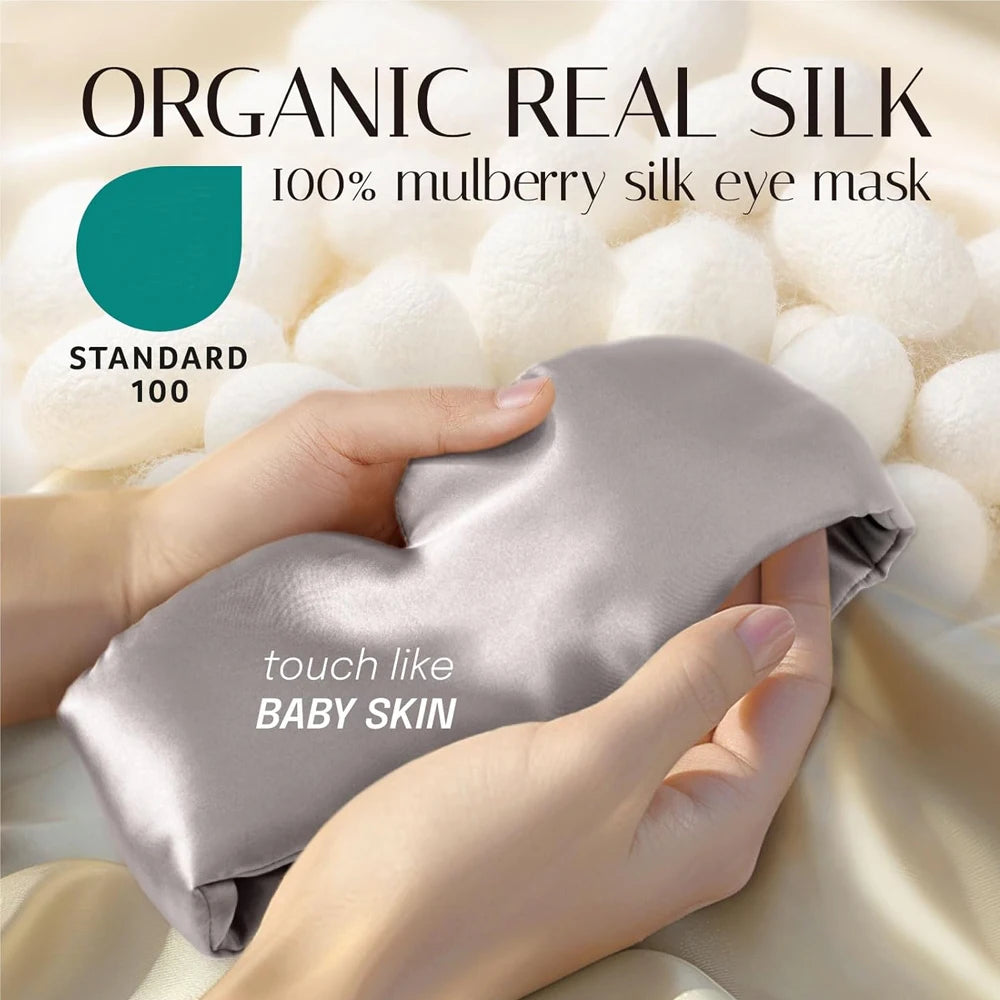 100% Pure Mulberry Silk Sleep Mask - Total Light Blocking for Deep Restorative Sleep | SilkDream™