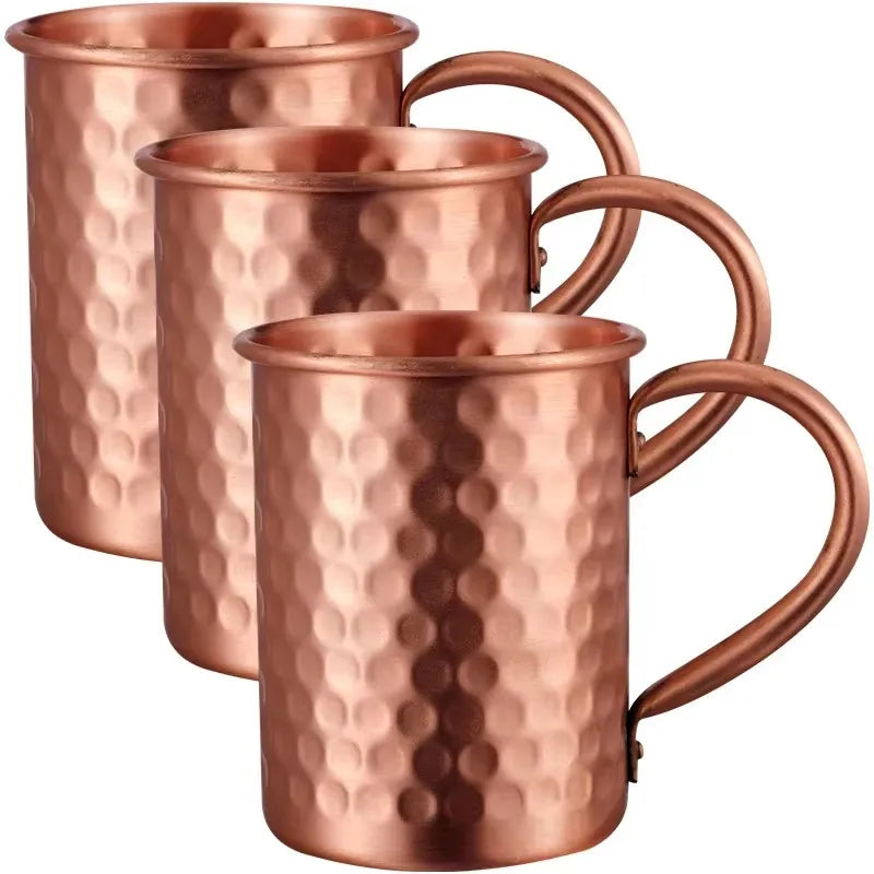 CopperMule™ Pure Copper Moscow Mule Mugs Set | 100% Solid Copper Ayurvedic Drinkware - 1/2/3/4 Pack