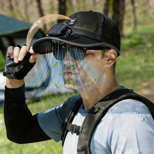 BreezeCap™ — Rechargeable Cooling Cap for Outdoor Comfort | Hiking, Fishing, Golf & More