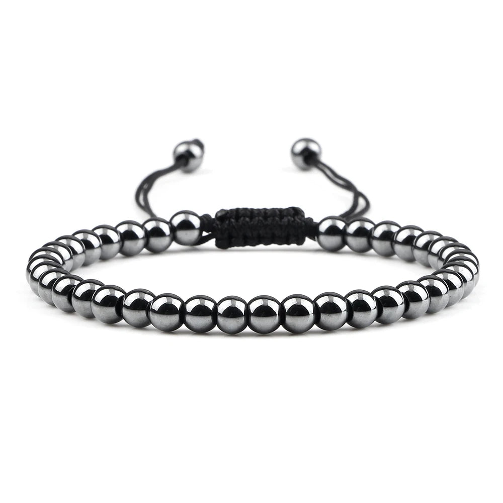 Thai Copper Bracelet - Handmade Adjustable Braided Beads for Yoga, Healing & Wellness