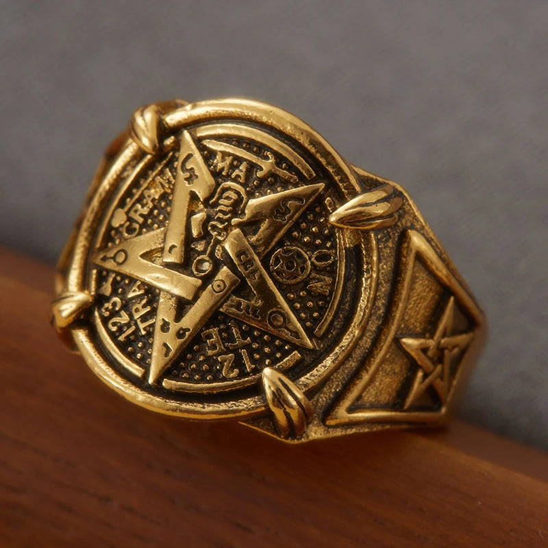 Tetragrammaton Ring™ | Hermetic Sacred Geometry Ring — Wearable Occultist Symbolism