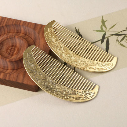 Brass Lotus Pattern Comb | Energetic Massage and Wellness - LotusArt™