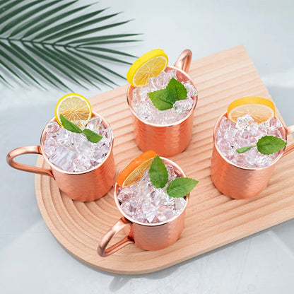 CopperMule™ Pure Copper Moscow Mule Mugs Set | 100% Solid Copper Ayurvedic Drinkware - 1/2/3/4 Pack