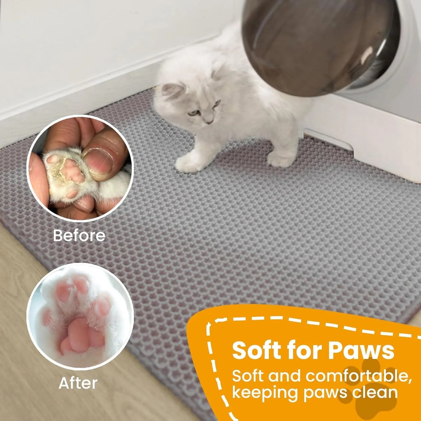Double Layer Honeycomb Cat Litter Mat - Waterproof Trapper | Large Non-Slip