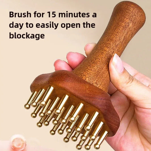 AuraComb™ Pro - Copper & Wood Gua Sha | Bioenergetic Therapy Tool