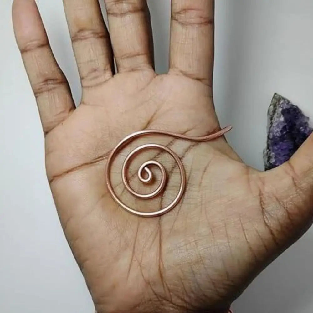 Ancestral Copper Spiral - Energetic Palm Ring | Ancient Connection and Well-being