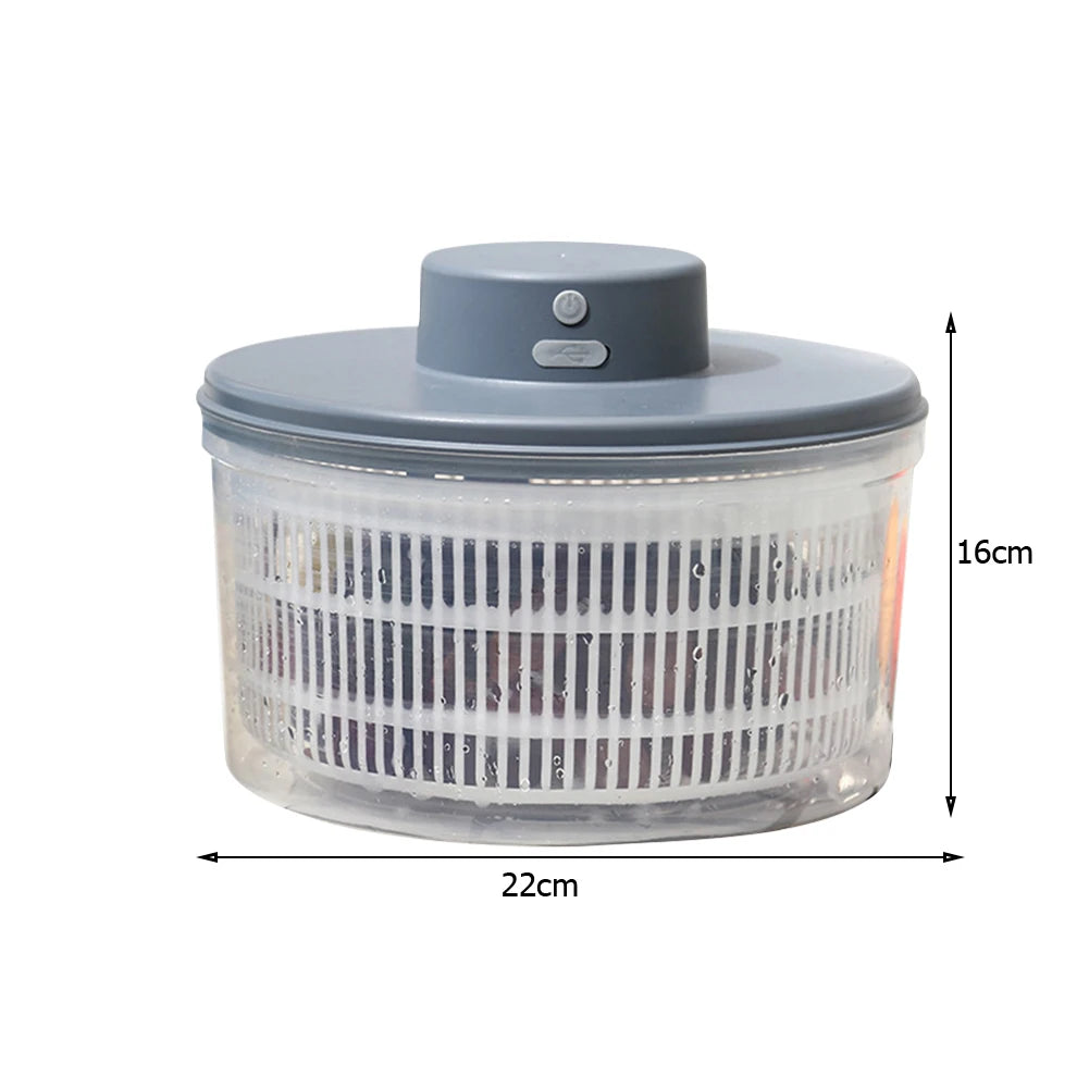 Electric Rechargeable Salad Spinner Fruit Vegetable - Washing-P