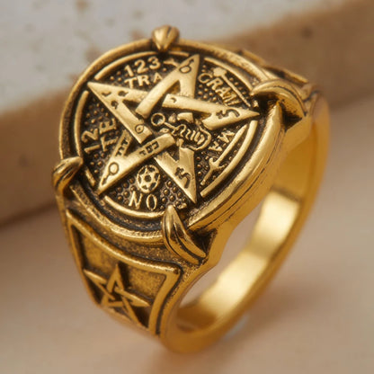 Tetragrammaton Ring™ | Hermetic Sacred Geometry Ring — Wearable Occultist Symbolism