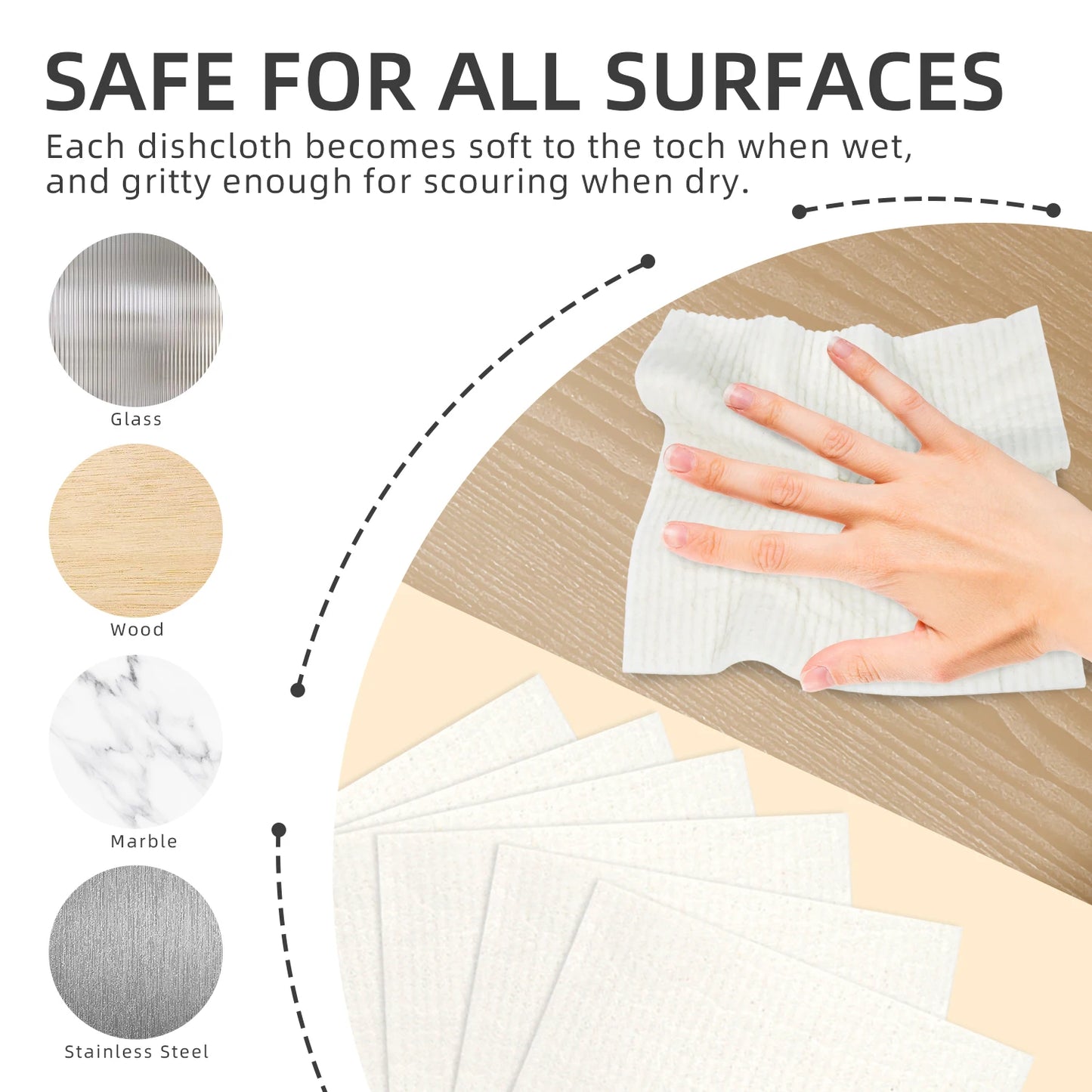 Swedish Dishcloths - Eco-Friendly Reusable Cleaning Cloths | Biodegradable & Super Absorbent