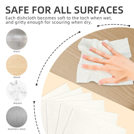 Swedish Dishcloths - Eco-Friendly Reusable Cleaning Cloths | Biodegradable & Super Absorbent