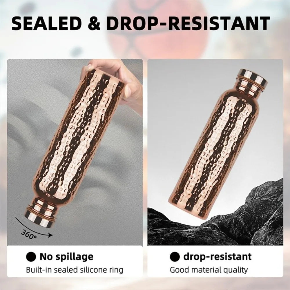 CopperFlow™ - Ayurvedic Copper-Lined Thermal Bottle | 800ml Insulated Water Bottle with Inner Copper Coating