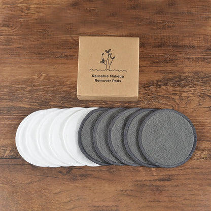 Eco Bamboo Makeup Remover Pads - 10 Pack Reusable Sustainable Cotton Rounds