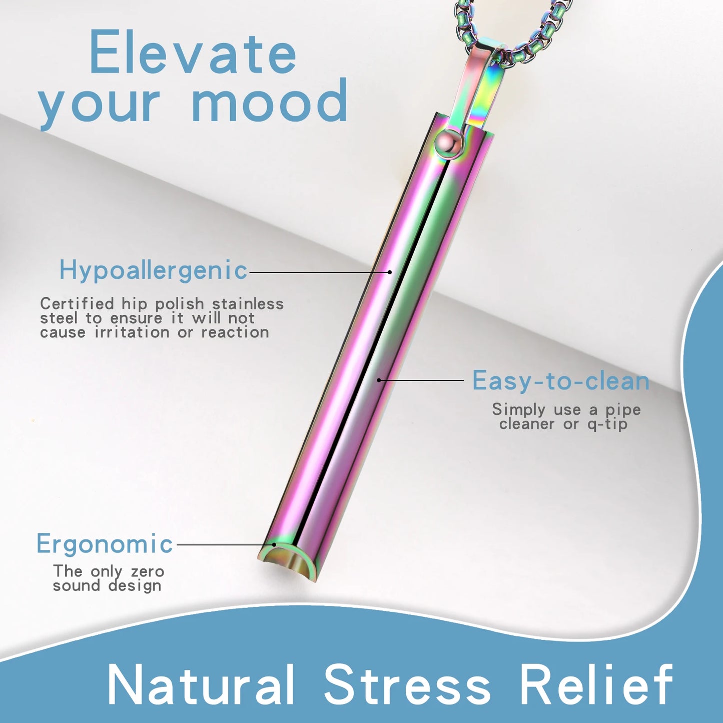 BreathFlow™ - Mindful Breathing Necklace for Concentration & Breathwork