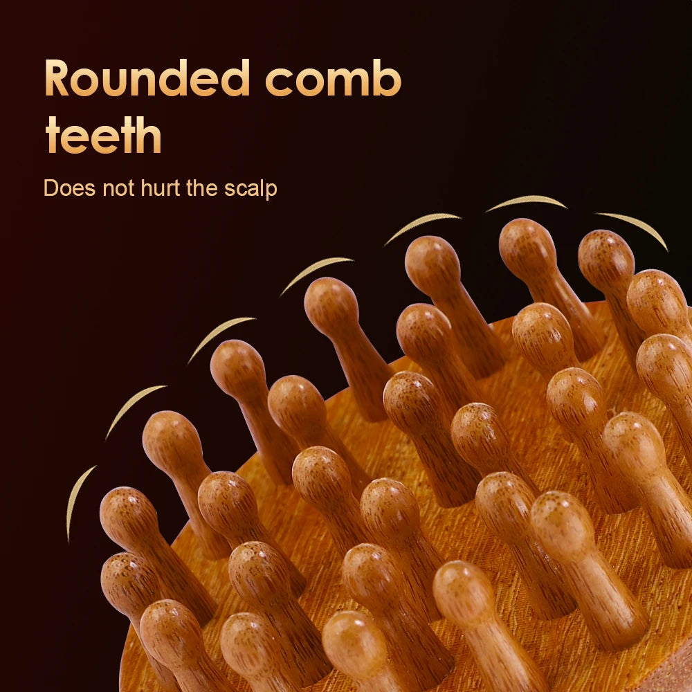 AuraComb™ Classic - Natural Sandalwood Therapeutic Comb | Traditional Massage & Wellness