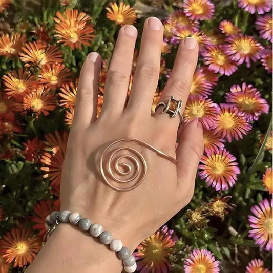 Ancestral Copper Spiral - Energetic Palm Ring | Ancient Connection and Well-being