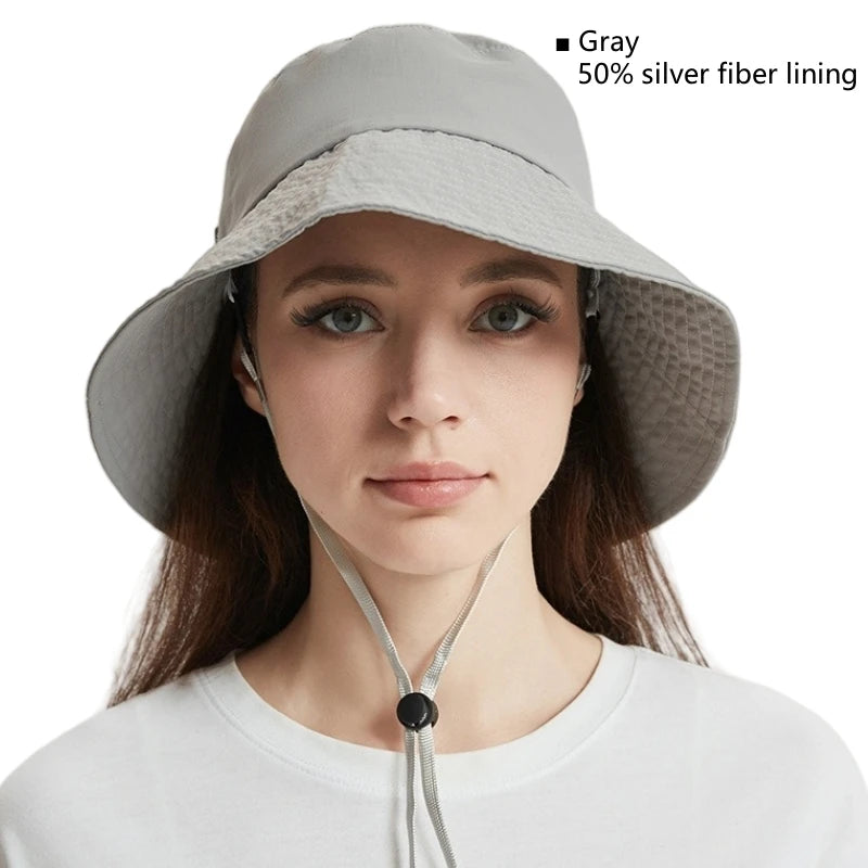 ShieldWave™ - Advanced Silver Fiber EMF Protection Bucket Hat | 5G & Radiation Shielding