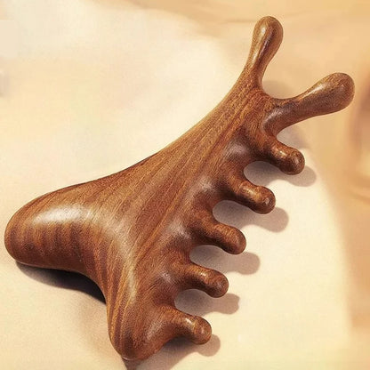 SandalFlow™ - Therapeutic Sandalwood Gua Sha Tool | Body & Facial Massage