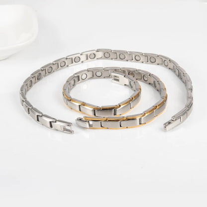 Premium Magnetic Therapy Anklets - Stainless Steel Chain for Women's Wellness & Energy Balance
