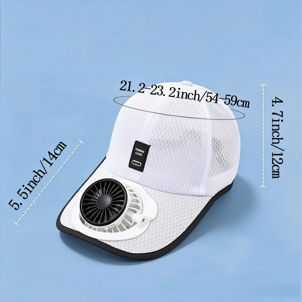 BreezeCap™ — Rechargeable Cooling Cap for Outdoor Comfort | Hiking, Fishing, Golf & More