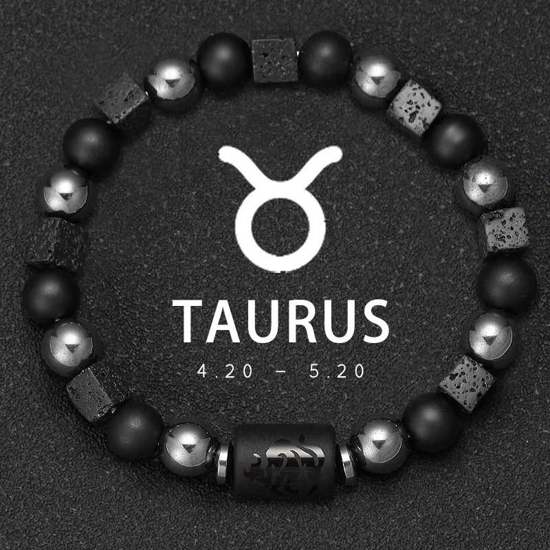Natural Stone Zodiac Bracelets - Healing Crystal Jewelry for All 12 Signs | Couples & Friendship Gifts