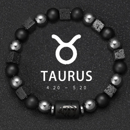 Natural Stone Zodiac Bracelets - Healing Crystal Jewelry for All 12 Signs | Couples & Friendship Gifts