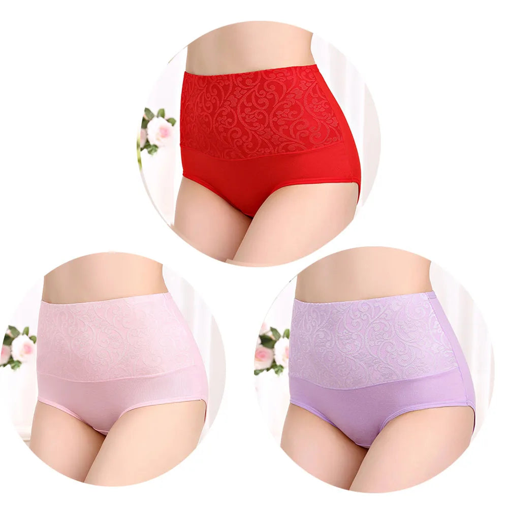 ComfortFit™ High Waist Cotton Briefs - 3-Pack Plus Size Underwear for Everyday Comfort L-5XL