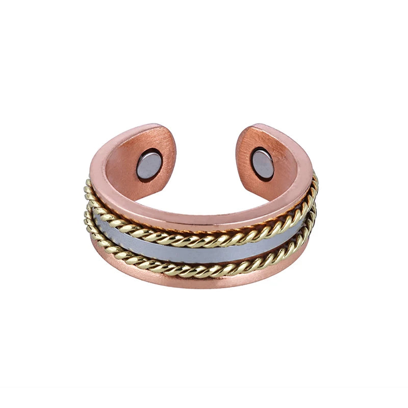 Vintage Copper Magnetic Bracelet & Ring Set | Arthritis Relief | Gaia Waves