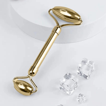 Bronze Facial Roller Massager - Natural Copper Face Lifting Tool for Skin Tightening & Anti-Aging