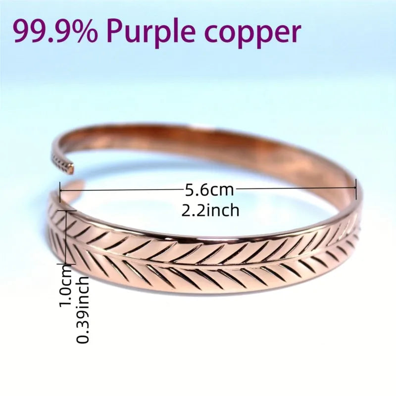 Roman Empress Copper Wing Cuff - Ancient Power Symbol for Modern Dominance & Confidence