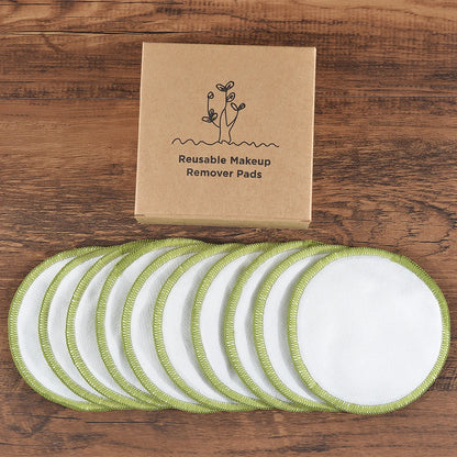 Eco Bamboo Makeup Remover Pads - 10 Pack Reusable Sustainable Cotton Rounds