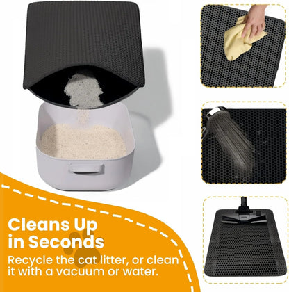 Double Layer Honeycomb Cat Litter Mat - Waterproof Trapper | Large Non-Slip