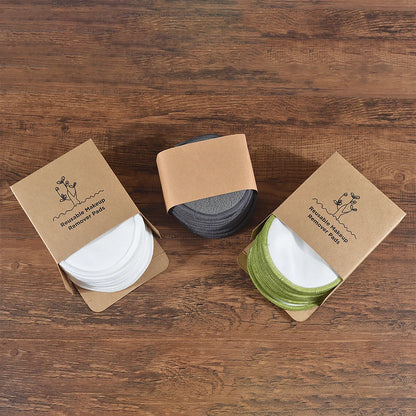 Eco Bamboo Makeup Remover Pads - 10 Pack Reusable Sustainable Cotton Rounds