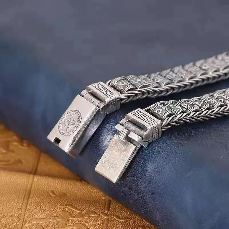 Sacred Om™ | 925 Silver-Plated Tibetan-Inspired Bracelet