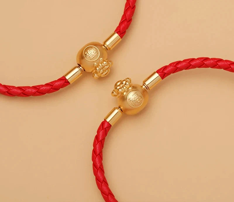 福 Fú Prosperity Bracelet - Authentic Chinese Lucky Charm Talisman for Abundance & Flow