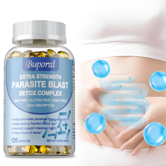 Parasite Blast Detox Complex - Natural Digestive Wellness Support by Gaia Waves - 120 Capsules