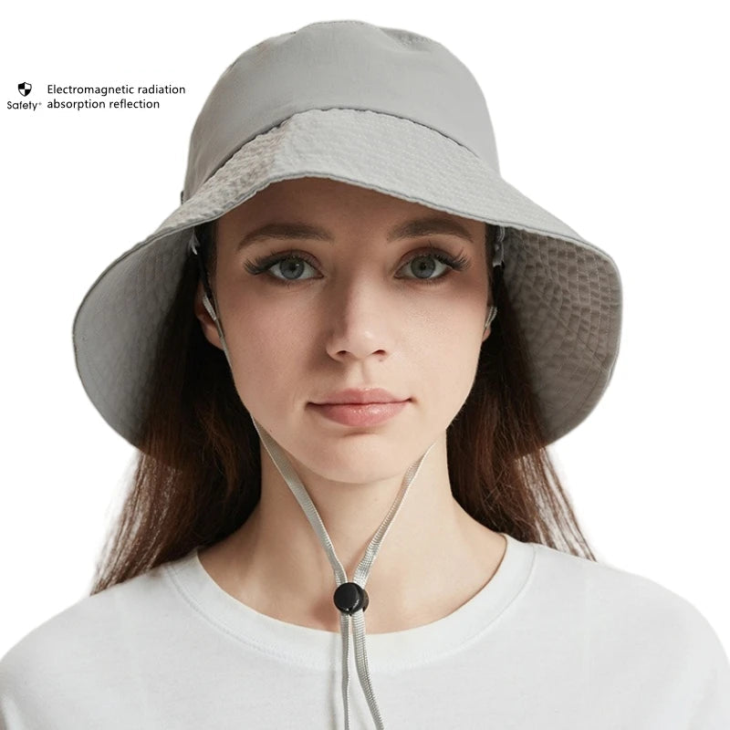 ShieldWave™ - Advanced Silver Fiber EMF Protection Bucket Hat | 5G & Radiation Shielding