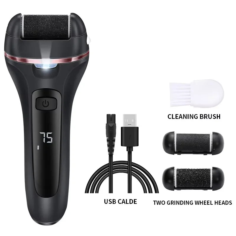 Electric Foot Grinder - Rechargeable USB Callus Remover with Adjustable Speed | Professional Pedicure Tool
