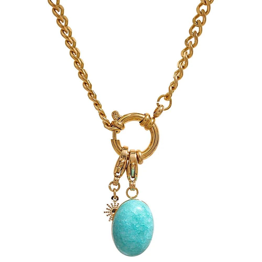 Amazonite Serenity Necklace - Natural Stone | Portal of Intuition and Inner Peace