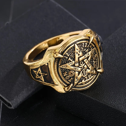 Tetragrammaton Ring™ | Hermetic Sacred Geometry Ring — Wearable Occultist Symbolism