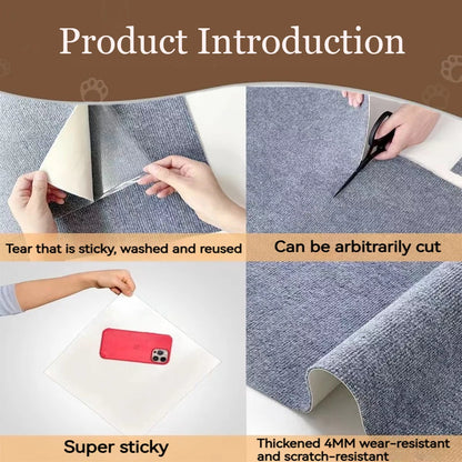 Self-Adhesive Cat Scratching Mat - Trimmable Furniture Protector | 8 Colors