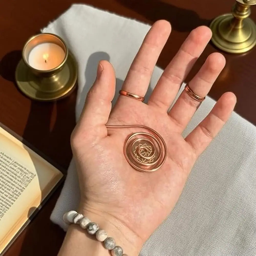 Ancestral Copper Spiral - Energetic Palm Ring | Ancient Connection and Well-being