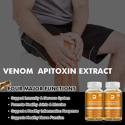 Joint Support Supplement - Glucosamine Chondroitin with Bee Venom for Knee & Bone Health